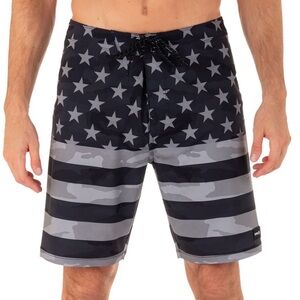 Hurley Men's Phantom Independence Stars and Stripes Board Shorts